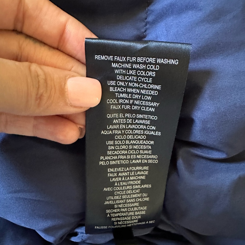 Men's White Winter Puffer Parka Snow Jacket Faux Fur Hood Outdoor Ultra Loft XL - Picture 12 of 12